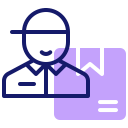 external delivery-man-logistic-service-inipagistudio-lineal-color-inipagistudio icon