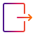 external sign-out-video-interface-inkubators-gradient-inkubators icon