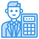 external accountant-calculate-itim2101-blue-itim2101 icon