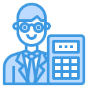 external accountant-life-style-avatar-itim2101-blue-itim2101 icon