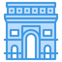 external arc-de-triomphe-landmarks-itim2101-blue-itim2101 icon