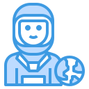 external astronaut-male-occupation-avatar-itim2101-blue-itim2101 icon