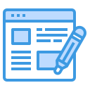 external blog-copywriting-itim2101-blue-itim2101 icon