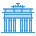 external brandenburg-gate-landmarks-itim2101-blue-itim2101 icon