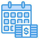 external calendar-currency-and-money-itim2101-blue-itim2101 icon