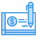 external cheque-bill-and-payment-itim2101-blue-itim2101 icon