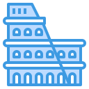 external colosseum-landmarks-itim2101-blue-itim2101 icon