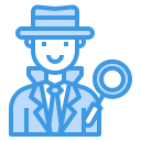 external detective-life-style-avatar-itim2101-blue-itim2101 icon