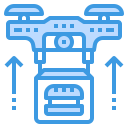 external drone-food-delivery-itim2101-blue-itim2101 icon