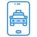 external mobile-app-taxi-service-itim2101-blue-itim2101 icon