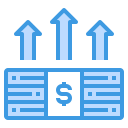 external money-stack-currency-and-money-itim2101-blue-itim2101 icon