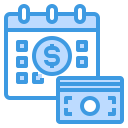 external payment-day-accounting-itim2101-blue-itim2101 icon