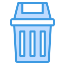 external trash-bin-stationery-and-office-itim2101-blue-itim2101 icon