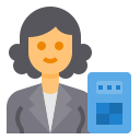 external accountant-female-occupation-avatar-itim2101-flat-itim2101 icon