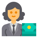 external banker-female-occupation-avatar-itim2101-flat-itim2101 icon