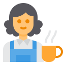 external barista-female-occupation-avatar-itim2101-flat-itim2101 icon