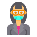 external businesswoman-avatar-with-medical-mask-itim2101-flat-itim2101 icon