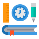 external time-to-study-time-management-itim2101-flat-itim2101 icon