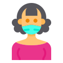 external woman-avatar-with-medical-mask-itim2101-flat-itim2101-2 icon