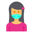 external woman-avatar-with-medical-mask-itim2101-flat-itim2101-3 icon