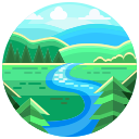 external forest-landscape-justicon-flat-justicon icon