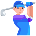 external golf-player-sport-avatar-justicon-flat-justicon icon