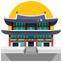 external gyeongbokgung-palace-korea-justicon-flat-justicon icon