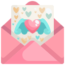 external letter-romantic-love-justicon-flat-justicon icon