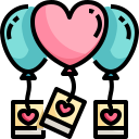 external balloon-romantic-love-justicon-lineal-color-justicon icon