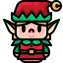 external elf-christmas-avatar-justicon-lineal-color-justicon-1 icon