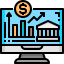 external market-analysis-economy-and-currency-justicon-lineal-color-justicon icon