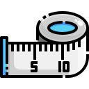 external measuring-tape-sewing-justicon-lineal-color-justicon icon