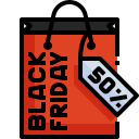 external shopping-bag-black-friday-justicon-lineal-color-justicon icon