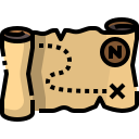 external treasure-map-pirates-justicon-lineal-color-justicon icon