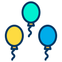 external balloons-circus-kiranshastry-lineal-color-kiranshastry icon