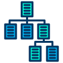 external hierarchical-structure-data-science-kiranshastry-lineal-color-kiranshastry icon