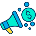 external megaphone-investment-kiranshastry-lineal-color-kiranshastry icon