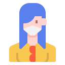 external actress-woman-avatar-with-medical-mask-linector-flat-linector-1 icon