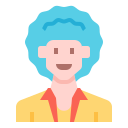 external afro-hair-man-avatar-linector-flat-linector icon