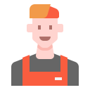 external barista-man-avatar-linector-flat-linector icon