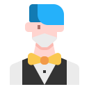 external bartender-man-avatar-with-mask-linector-flat-linector icon