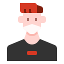 external boy-man-avatar-mask-linector-flat-linector icon