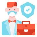 external business-man-new-normal-linector-flat-linector icon