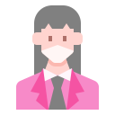 external businesswoman-woman-avatar-mask-linector-flat-linector icon