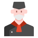 external chef-man-avatar-with-mask-linector-flat-linector icon