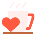 external coffee-mug-romantic-love-linector-flat-linector icon