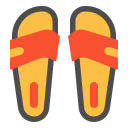 external footwear-travel-packing-linector-flat-linector icon