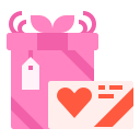 external gift-box-romantic-love-linector-flat-linector icon