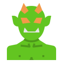 external goblin-horror-avatar-linector-flat-linector icon