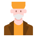 external man-man-avatar-with-mask-linector-flat-linector icon